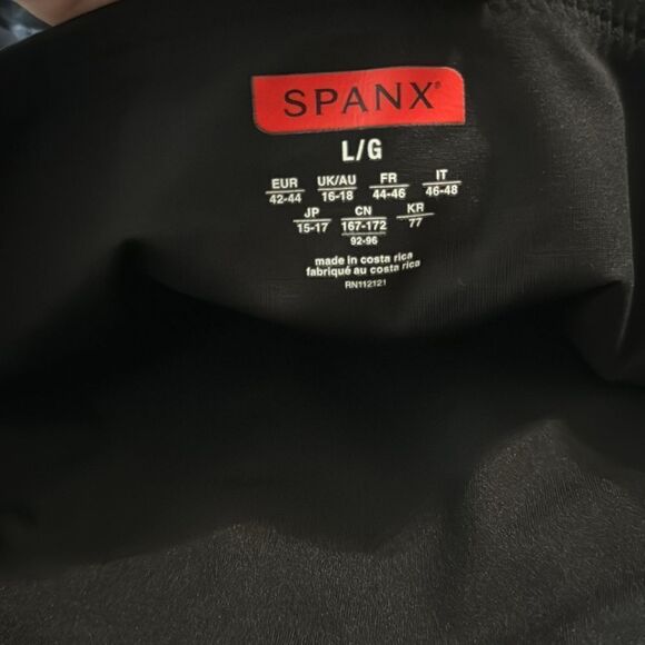 Spanx The Active Compression Knee Pant Blue Camo Midnight Sky Crop Leggings L - Picture 6 of 6